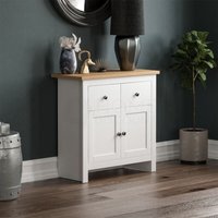 Arlington Sideboard 2 Schubladen 2 Türen Schrank Schrank Lagerung, Weiß von HOME DISCOUNT