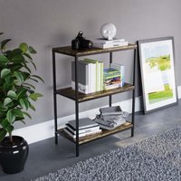 Home Discount - Brooklyn 3 Tier Bookcase Holzregal Aufbewahrung Display Regale Holz Einheit Stehen, Dunkles Holz von HOME DISCOUNT