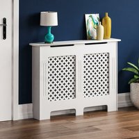 Home Discount - Oxford Heizkörperabdeckung mdf Modern Cabinet Grill, Weiß, Medium von HOME DISCOUNT