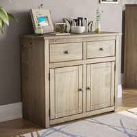 Panama Sideboard aus massivem Kiefernholz 2 Türen 2 Schubladen Schrank Schrank Lagerung von HOME DISCOUNT