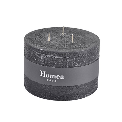 homea 6bpc022nr Kerze Zylindrische Paraffin schwarz 12,5 x 12,5 x 8 cm von HOMEA
