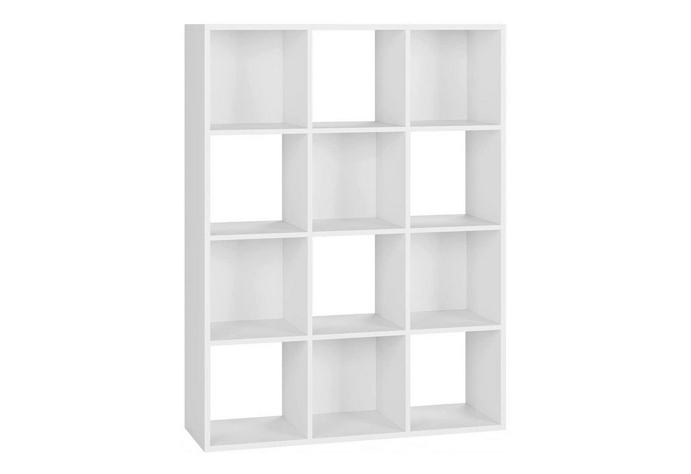 HOMECHO Bücherregal, Weiß Standregal Raumteiler mit 12 Fächern Würfelregal von HOMECHO
