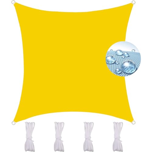 HOMEFC Sonnenschutzsegel Baldachin, rechteckiger Stoffschirm ft, atmungsaktiver Blockbaldachin für den Außenbereich,Yellow b,12 * 12 * 12ft von HOMEFC