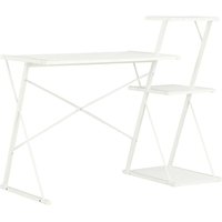 Schreibtisch mit Regal Weiß 116×50×93 cm - Hommoo von HOMMOO