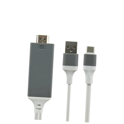 HOMSFOU Adapter Für USB Kabel Anschließen Multifunktionsadapter Typ-c-Adapter HDTV-Kabel USB-Adapter Handy Gleiche Bildschirmzeile Weiß von HOMSFOU