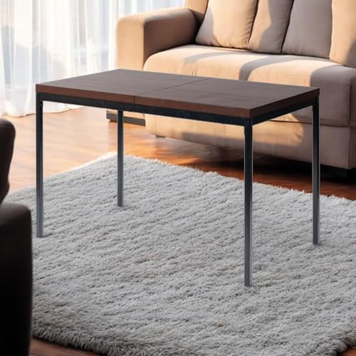 HOMYLIN 1er-Pack brauner Esstisch, minimalistisches und modernes Design, Holzoberfläche mit schlanken Metallbeinen, perfekt für Zuhause und Büros, stabile Konstruktion, platzsparende und stilvolle HOMYLIN 1er-Pack brauner Esstisch, minimalistisches und modernes Design, Holzoberfläche mit schlanken Metallbeinen, perfekt für Zuhause und Büros, stabile Konstruktion, platzsparende und stilvolle von HOMYLIN