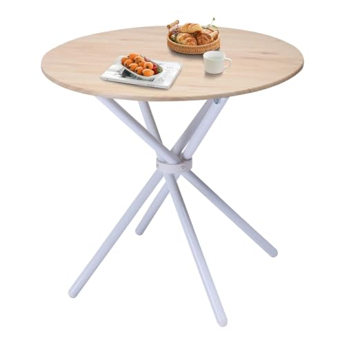HOMYLIN 80 cm runder Esstisch für 2–4 Personen, MDF-Holz-Küchentisch mit Sich kreuzendem Sockel und Metallbeinen, multifunktional für Café, Restaurant, Eiche, 80 x 80 x 75,5 cm HOMYLIN 80 cm runder Esstisch für 2–4 Personen, MDF-Holz-Küchentisch mit Sich kreuzendem Sockel und Metallbeinen, multifunktional für Café, Restaurant, Eiche, 80 x 80 x 75,5 cm von HOMYLIN