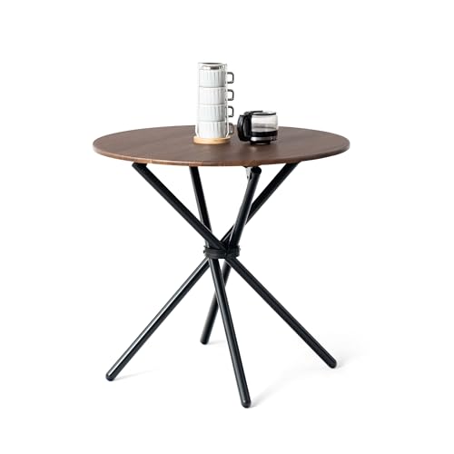 HOMYLIN 80 cm runder Esstisch für 2–4 Personen, MDF-Holz-Küchentisch mit sich kreuzendem Sockel und Unterbrechungs-Desktop-Struktur, multifunktional für Café, Restaurant, Braun, 80 x 80 x 75,5 cm HOMYLIN 80 cm runder Esstisch für 2–4 Personen, MDF-Holz-Küchentisch mit sich kreuzendem Sockel und Unterbrechungs-Desktop-Struktur, multifunktional für Café, Restaurant, Braun, 80 x 80 x 75,5 cm von HOMYLIN