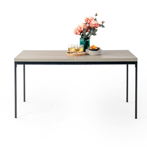 HOMYLIN Esstisch, 150 cm, Holztisch-Effekt, Küchentisch, rechteckiger Schreibtisch für Konferenzraum, Küche, Restaurant, Wohnung, Grau HOMYLIN Esstisch, 150 cm, Holztisch-Effekt, Küchentisch, rechteckiger Schreibtisch für Konferenzraum, Küche, Restaurant, Wohnung, Grau von HOMYLIN