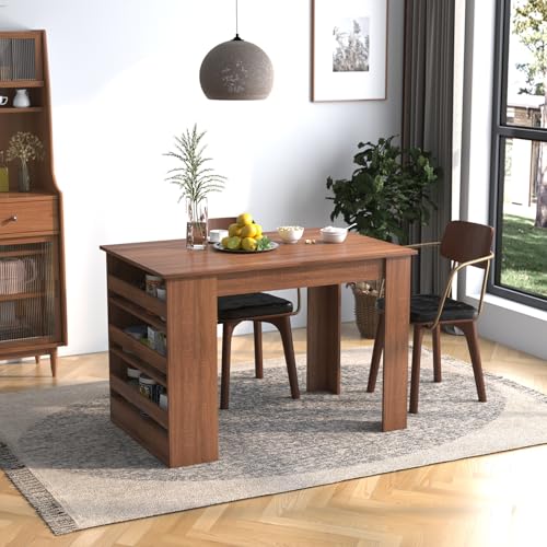 HOMYLIN Esstisch mit 3 Etagen Lagerregalen Bauernhaus Küchentisch Perfekt für Küche Esszimmer 110x70x75cm Braun HOMYLIN Esstisch mit 3 Etagen Lagerregalen Bauernhaus Küchentisch Perfekt für Küche Esszimmer 110x70x75cm Braun von HOMYLIN