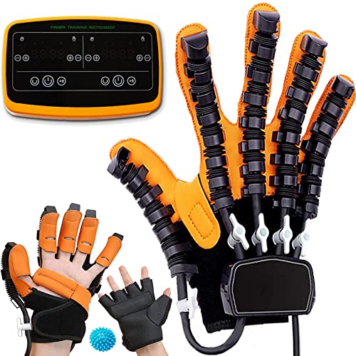 HOOJUEAN Reha Handschuhe, Elektrisches Finger-Hand-Trainingsgerät, Rehabilitations-Roboter-Handschuhe, Erholungsübungsgeräte, Hand Training, Fingertraining(Size:XXL,Color:Right) von HOOJUEAN