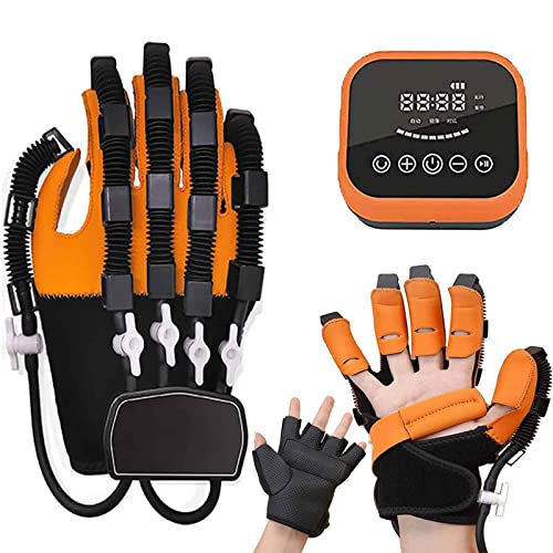 Reha Handschuhe, Elektrisches Finger-Hand-Trainingsgerät, Rehabilitations-Roboter-Handschuhe für Schlag Hemiplegia Sehnen Übung, Erholungsübungsgeräte,Hand Training,Fingertraining(Size:M,Color:Recht) von HOOJUEAN