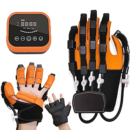 Reha Handschuhe, Elektrisches Finger-Hand-Trainingsgerät, Rehabilitations-Roboter-Handschuhe für Schlag Hemiplegia Sehnen Übung, Erholungsübungsgeräte,Fingertraining(Size:XL,Color:Links) von HOOJUEAN