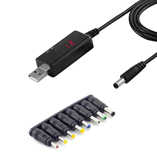 HOOLRZI USB Zu Stromkabel USB Zu 8 Stück Ladeadapterkabel 5 V Zu 12 V 9 V LED Anzeige Für Router Mini Lüfter Lautsprecher USB 5 V Zu 12 V 9 V Stromkabel USB Zu Adapterdraht USB Netzkabel 8 von HOOLRZI