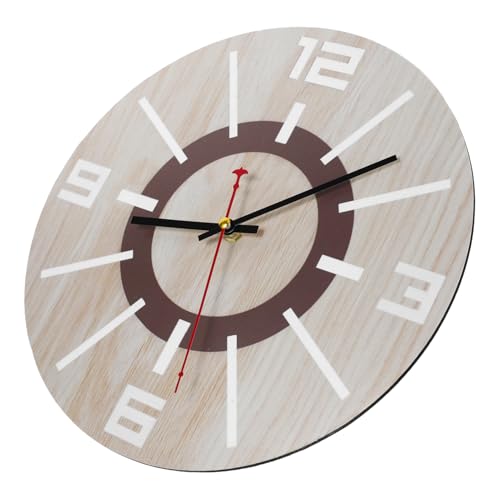 HOUDERCO Rustikale Wanduhr Holz Geräuschlose Vintage Uhr für Wohnzimmer Schlafzimmer Zeitlose Wanddekoration mit Präziser Zeitanzeige Holzgrain Design für Verschiedene Räume HOUDERCO Rustikale Wanduhr Holz Geräuschlose Vintage Uhr für Wohnzimmer Schlafzimmer Zeitlose Wanddekoration mit Präziser Zeitanzeige Holzgrain Design für Verschiedene Räume von HOUDERCO