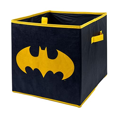 Papillon Collection Hox Kids Faltbare Aufbewahrungsbox Stoff Spielzeug Aufbewahrungswürfel mit Griffen - Batman von Papillon Collection