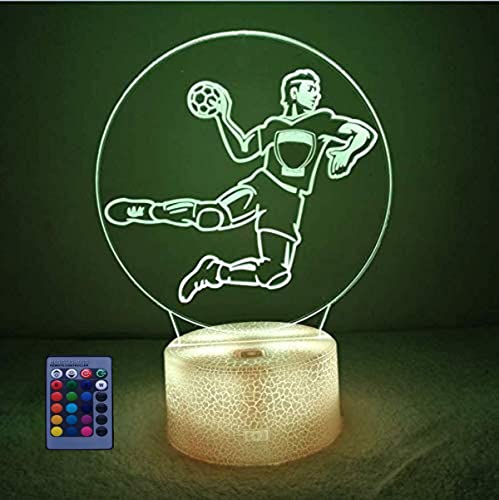 3D Handball Lampe USB Power 7/16 Farben Fernbedienung Berühren Nachttisch Schreibtisch-Nacht licht USB-Kabel für Kinder Schlafzimmer Geburtstagsgeschenke Geschenk von HPBN8 Ltd