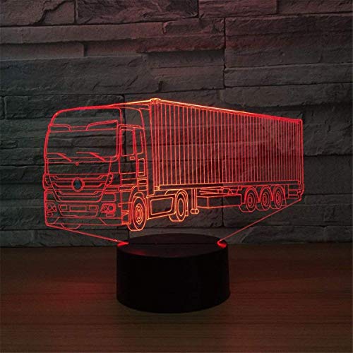 3D Lkw Illusions LED Lampen Tolle 7 Farbwechsel Acryl berühren Tabelle Schreibtisch-Nacht licht mit USB-Kabel für Kinder Schlafzimmer Geburtstagsgeschenke Geschenk. von HPBN8 Ltd