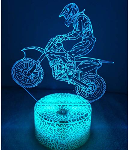 3D Motorrad Illusions LED Lampen Tolle 7 Farbwechsel Acryl berühren Tabelle Schreibtisch-Nacht licht mit USB-Kabel für Kinder Schlafzimmer Geburtstagsgeschenke Geschenk. von HPBN8 Ltd