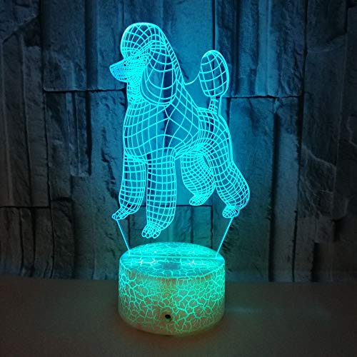 Optical Illusions 3D Hund Nacht Licht LED Lampen Tolle 7 Farbwechsel Berühren Tabelle Schreibtisch USB-Kabel für Kinder Schlafzimmer Geburtstagsgeschenke Geschenk von HPBN8 Ltd