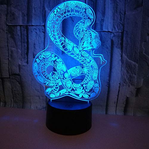 3D Schlange Optical Illusions LED Lampen Tolle 7 Farbwechsel Berühren Tabelle Schreibtisch-Nacht Licht Mit USB-Kabel für Kinder Schlafzimmer Geburtstagsgeschenke Geschenk von HPBN8 Ltd