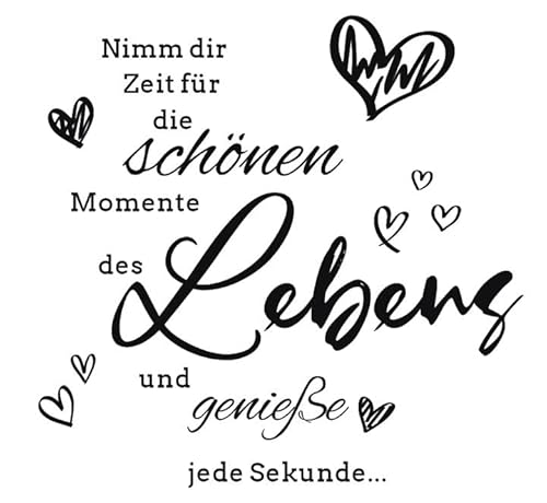 HPNIUB Wandtattoo nimm dir Zeit für die schönen Momente wandtattoo wohnzimmer Sprüche zitate Wandsticker Flur und Diele von HPNIUB