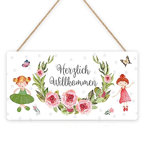 HPNIUB Willkommen Zuhause Zeichen,Herzlich Willkommen Hölzerne tür Zeichen, Haustür Deko,Lovely Garden Dekoration, (BxH) 29x15cm,Türkranz Herbst Wohnzimmer Esszimmer Dekoration von HPNIUB