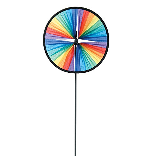 HQ Windspiration 100860 - Magic Wheel 20, UV-beständiges und wetterfestes Windspiel, inklusive Standstab, Höhe: 60 cm, Tiefe: 9 cm, Durchmesser: 20 cm von HQ HIGH QUALITY DESIGN