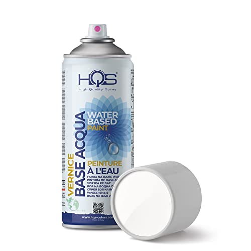 HQS Lackspray, 400 ml, Wasserbasis, Farben Ral (Ral 9016, Weiß glänzend) von HQS High Quality Spray