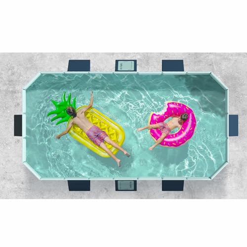 Faltbares Schwimmbad, tragbares Schwimmbad ohne Aufblasen, tragbares Schwimmbad mit Harter Kunststoffschale, Kinderbecken for Hinterhof-Hundebecken (1.6/1.85/2.1/2.6/3/4m)(Size:4m) von HSPLXYT
