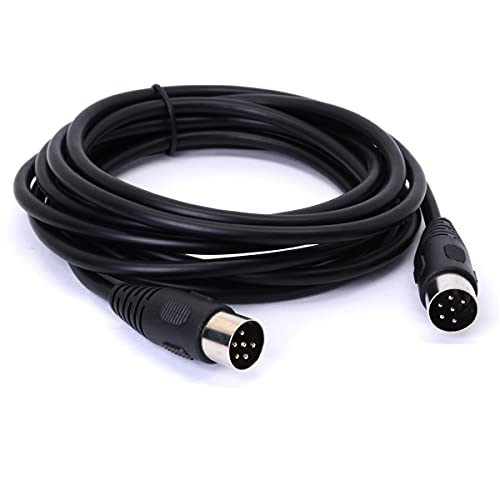 Midi-DIN-Kabel, 6-polig, Stecker auf Stecker, DIN-Stecker, Instrumentenkonverter, Adapter, Midi-6-poliges Audiokabel für Mikrofon, Gitarre (3 m) von HTGuoji