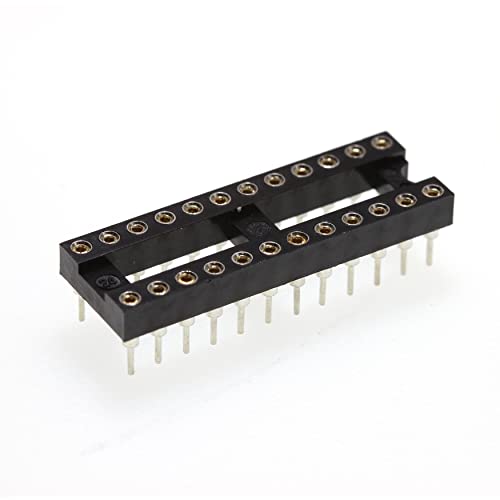 HUABAN 5 Stück DIP-24 DIP24 Runder Stiftabstand 2,54 mm Breite 10 mm IC-Testbuchsenadapter-Löttyp von HUABAN