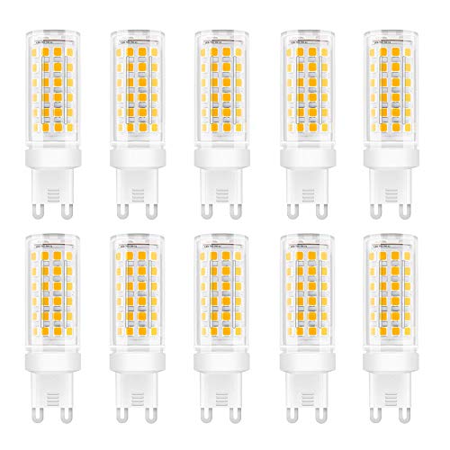 10 Stück G9 LED Lampen 9W LED Lampe Warmweiß 3000K 75 SMD 2835LEDs 360 Grad Abstrahlwinkel Hohe Helligkeit 900LM LED Bulb AC85-265V von HUAMu