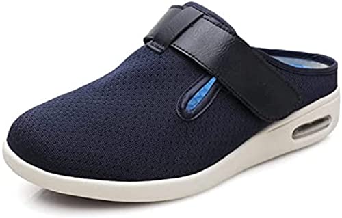 Orthopädische Diabetiker-Wanderschuhe, Outdoor-Wanderschuhe, Ödemschuhe, extra breiter Komfort, für Diabetiker, ältere Menschen, Blau, 37 EU von HUANGEDQ