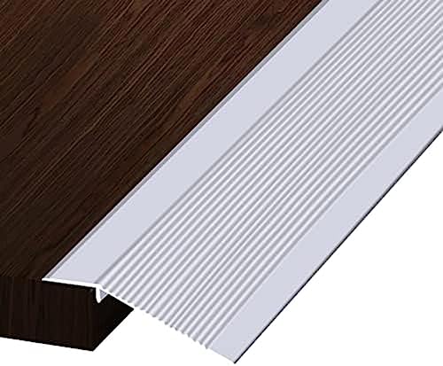 Silberne Türschwelle, extra breit, 10 cm, Aluminium-Teppichboden-Übergangsleiste für Badezimmertür, Höhe weniger als 8 mm, 120 cm von HUANGEDQ