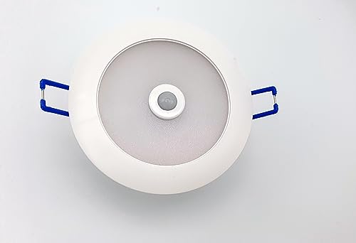 HUBER LED Downlight [7W 600lm] mit PIR Bewegungsmelder | Unterputz Bewegungsmelder, Einbaustrahler für innen und außen mit Bewegungsmelder, IP54 von HUBER