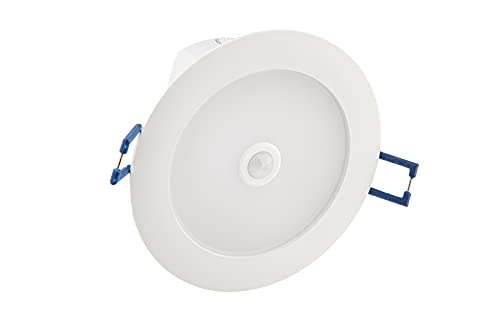 HUBER LED Downlight [7W 600lm] mit PIR Bewegungsmelder | Unterputz Bewegungsmelder, Einbaustrahler mit Bewegungsmelder von HUBER