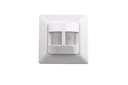 HUBER Motion 9 up PIR Präsenzmelder 170° für Innen I Unterputz Bewegungsmelder, 2 Sensoren - Bewegungsmelder für LED geeignet, Motion Sensor, 2-Draht-Technik von HUBER