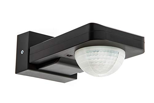 HUBER Motion 6 Infrarot Bewegungsmelder 360° mit 3 Sensoren und Matrixlinsen - IP65 Bewegungsmelder LED geeignet I inkl. Unterkriechschutz & Bereichsbegrenzung, Wand-/Deckenmontage, anthrazit von HUBER