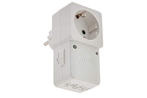 HUBER Motion 21HF Zwischenstecker Radar Bewegungsmelder 180° für Steckdose I 230V / 1200W Bewegungssensor LED geeignet mit bis zu 8m Reichweite I Dämmerungssensor von HUBER