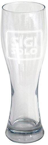 HUCH! 880093 Weizenglas "Sigi Solo" Weizenglas, Glas, Transparent, 8.7 x 8.7 x 25.7 cm von HUCH!