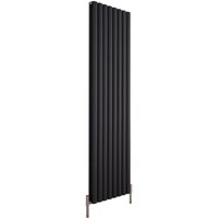 Design Heizkörper Aluminium Anthrazit Vertikal 470mm x 1800mm - Revive Air von HUDSON REED