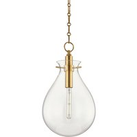 Ivy 1 Light Medium Pendelleuchte Messing, Glas von HUDSON VALLEY LIGHTING