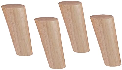 HUJWLBWF , Möbelmöbelbeine for Massivholzmöbelmöbelbeine, Konisch, Couchtisch/Sofa/Schrankmöbelmöbelbeine Stützmöbelmöbelbeine, Holzfarbe (Color : Wood Color, Size : 80) von HUJWLBWF