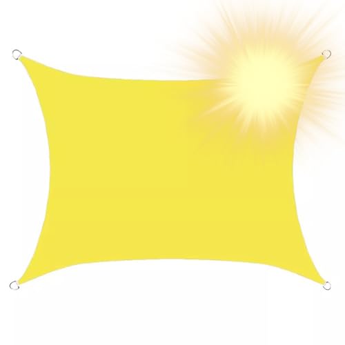 Sonnensegel Rechteckig Wasserdicht 2x2.5m, Sonnentuch Schattensegel, Sonnenschutz für Pergola UV-Schutz Beschattung Terrasse für Balkon, Pool, Garten, Sonnensegel von HUJZJY