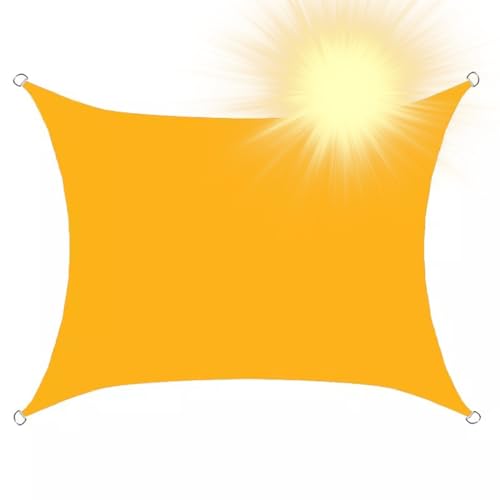Sonnensegel Rechteckig Wasserdicht 2x2.5m, Sonnentuch Schattensegel, Sonnenschutz für Pergola UV-Schutz Beschattung Terrasse für Balkon, Pool, Garten, Sonnensegel von HUJZJY