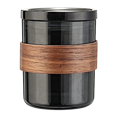 HUPYOMLER 1 x Kaffeemaschine mit Permanentfilter, Kaffee-Tropffilter, stapelbares Design, Edelstahl, schwarz von HUPYOMLER