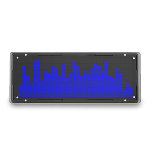 HUPYOMLER LED-Musikspektrum-Anzeige, DIY-Set, 16 x 32 cm, Rhythmus-Licht, Uhr, 8 Arten, Spektrum-Modus, SMD, Lötanzeige, blau, einfach zu installieren von HUPYOMLER