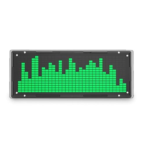 HUPYOMLER LED-Musikspektrum-Anzeige, DIY-Set, 16 x 32 cm, Rhythmus-Licht, Uhr, 8 Arten, Spektrum-Modus, SMD, Lötanzeige, grün, langlebig, einfach zu bedienen von HUPYOMLER