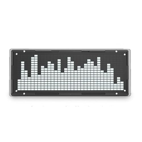 HUPYOMLER LED-Musikspektrum-Display, DIY-Set, 16 x 32 cm, Rhythmus-Licht, Uhr, 8 Arten, Spektrum-Modus, SMD, Lötanzeige, weiß, langlebig, einfach zu bedienen von HUPYOMLER